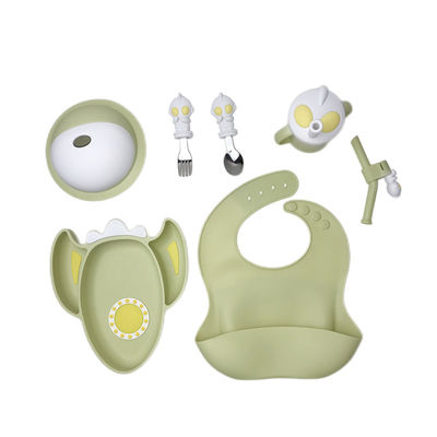 kopen Aangepaste Siliconebaby de Vastgestelde die Slab van de Voedselrang voeden en Kom die met Lepel wordt geplaatst online manufacture