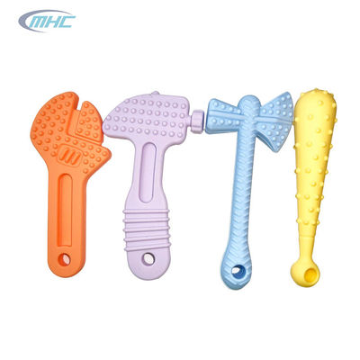 kopen Het Silicone van de moersleutelhamer kauwt Toy Engineering Tool Shape Food-Rangbaby Teether online manufacture