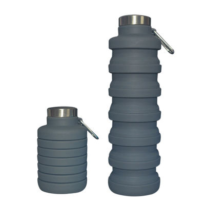kopen New Item Custom Logo 700ml Drink Bottle Black Silicone Water Bottle Collapsible online manufacture