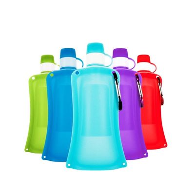 kopen De Zak die van de siliconezak Aangepast Dubbel wandelen die het Opvouwbare Drinkwater van 500ml verzegelen online manufacture