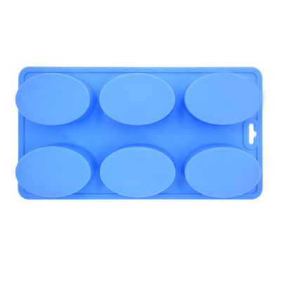 kopen Ovale het Bakselvorm van huishoudendiy, Oem Douane 6 de Zeepvorm van het Holtesilicone online manufacture