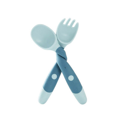 kopen Babysilicone het Voeden Lepel en Vork Duidelijke Bendable BPA Vrije vriendschappelijke Eco online manufacture