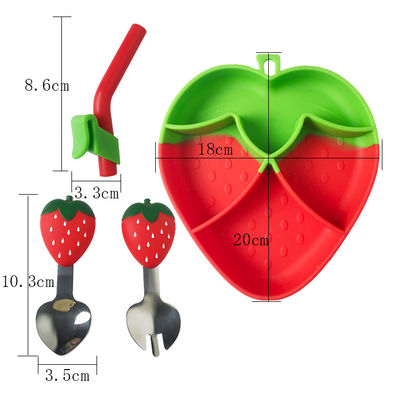kopen MHC-het Siliconebaby van het Fruitontwerp het Voeden Reeks BPA Vrije Aardbei het Voeden Kom online manufacture