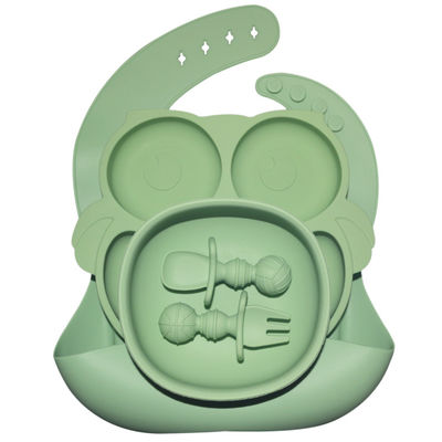kopen 6 PCs-Siliconebaby het Voeden Platenreeksen met Niet-toxische het Vaatwerk van de de Vorklepel MHC van de Kopslab online manufacture
