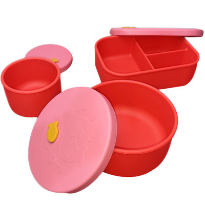 kopen Voedingsmiddelenkwaliteit Silikon lunchbox Microwave verwarming conserveringsdoos Compartiment verzegeld online manufacture