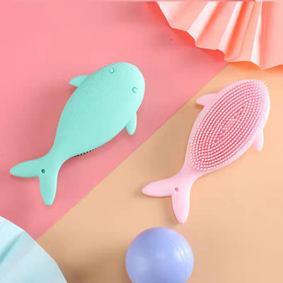 kopen MHC Silicone badborstel Set Body Baby Bad Products Schattige gezichtsreiniging Haar rug scrubber voor douche online manufacture