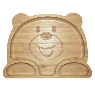 kopen MHC Silicon Divided Suction Eetkamer Kinderen Houten Voedsel Bamboe Besteedstukken Silicium Baby Plaat online manufacture