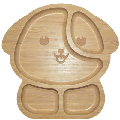 kopen MHCsilicon bamboe babyplaat BPA vrij gesplitst zuigverzorging Houten voedsel bamboe bestek online manufacture