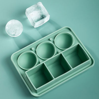 kopen MHC Ice Cube Trays voor vriezer Silicone met deksel Grote vierkant en ronde ijsgereedschappen online manufacture