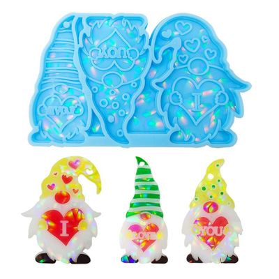 kopen MHC Silicone Hars Mould Epoxy Hars Moulds voor Sleutelhanger Duidelijke Kerstman Ornament Formen Set online manufacture