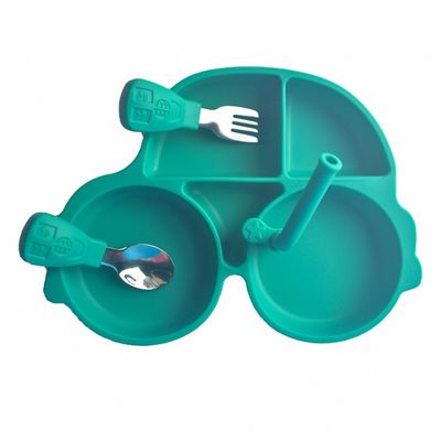 Baby het Voeden Aangepaste de Autovorm Vrije Bpa van de Siliconelepel Reeks