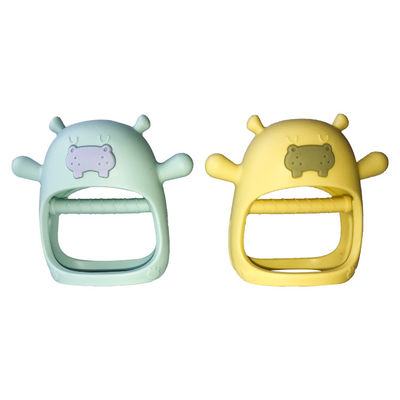 De siliconebaby Teether Aangepaste Hippo laat vallen nooit Diy Met de hand gemaakte Vrije Bpa
