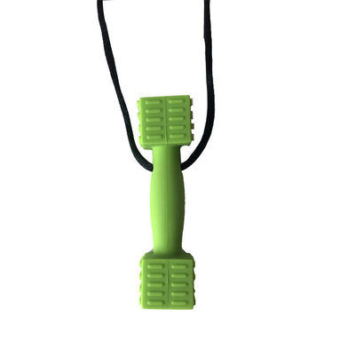 Van de het Siliconebaby van de hamervorm van de het Voedselrang van Teether kauwt de Zachte Zuigeling Toy With Thread