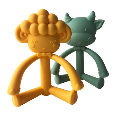 Van de Babyteether van de beeldverhaalvorm van het het Speelgoedvoedsel de Rangbpa Vrij DIY Silicone Teether