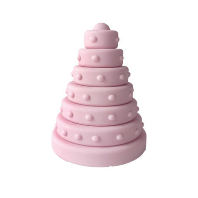 Loodvrij Silicone die Toy Food Grade Early Learning-Speelgoed voor Zuigelingen stapelen