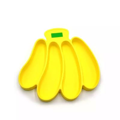 Moderne Banaan Gevormde Aangepast Vrij van Tray Suction Self Feeding BPA van de Siliconebaby