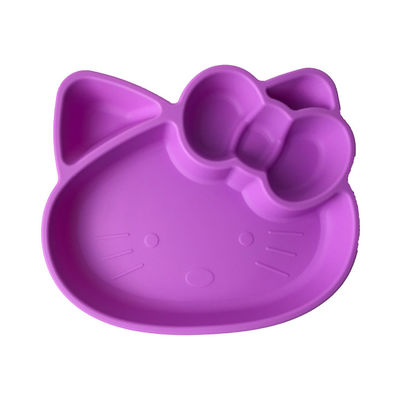 Vrije de Babyplaten van beeldverhaalkitten shape silicone feeding sets Bpa