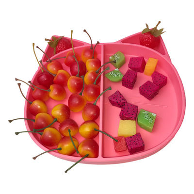 Baby Opleiding het Voeden Siliconeplaat Hete het verkopen Aangepaste Bpa Vrije Cat Shape