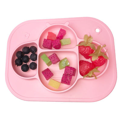 Niet Giftige Aangepaste de Zuigingsplaat van Tray Bee Shape BPA van de Siliconebaby Vrije Verdeelde