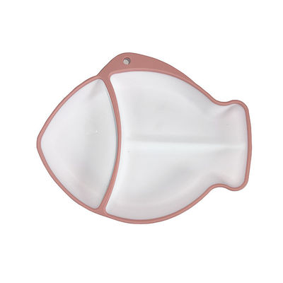 Moderne Vissen Gevormde het Siliconebaby van Dinerplaten het Voeden Aangepaste Werktuigen