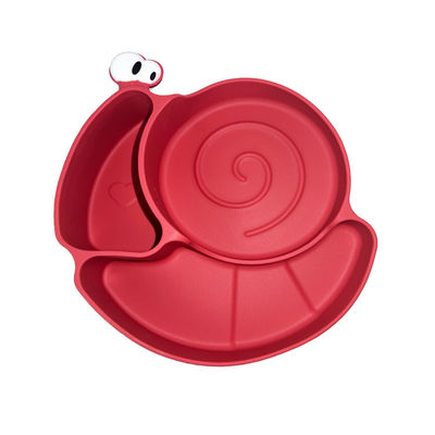 Zuigingssilicone die Tray Set Food Grade Infant-het Voeden de Vorm van de Schotelslak voeden
