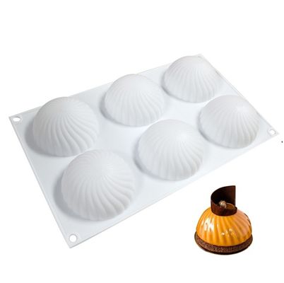 Met de hand gemaakte Decoratieve Vorm 6 het Goedgekeurde Embleem LFGB van de Siliconecake van de Holtendouane
