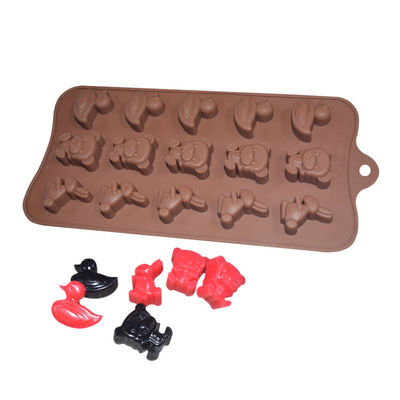 Dier Gevormd Aangepast de Vormen Bruin Silicone van de Douanechocolade