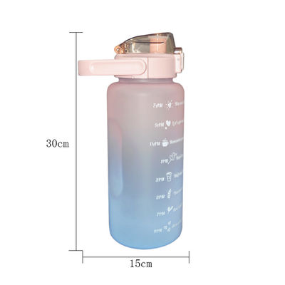 Unisex- van het het Waterfles Aangepaste Embleem 2000ml van het Sportensilicone het Waterfles met Stro