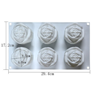 Van de het Voedselrang van Rose Shaped Silicone Mould van de cakedecoratie 3D de Zeepvormen