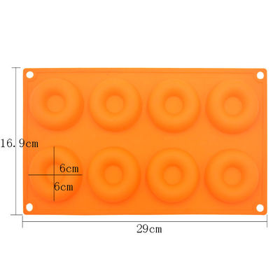8 van de Cakevormen van het holte 3D Silicone van de de Doughnutvorm Naar maat gemaakte de Zeepvormen