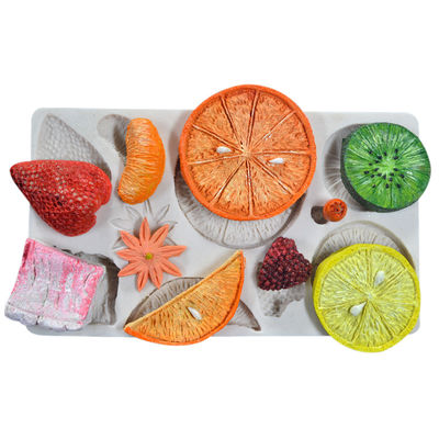 Het gepersonaliseerde van de de Hulpmiddelenreeks van het Siliconebaksel van het het Fruitpatroon Fondantje Mat Cake Decorating