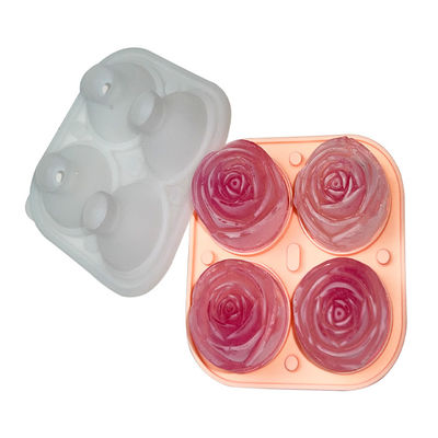 3D Rose Shaped Ice Cube Tray-het Voedselrang 9 van de Siliconevorm Holten