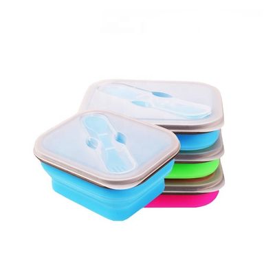 Opnieuw te gebruiken van de het Voedselopslag van de Silicone Opvouwbare Lunch Doos Aangepaste het Siliconecontainer