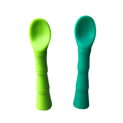 De duidelijke van het de Babysilicone van BPA Vrije van het de Productenbamboe Aangepaste Grootte Lepel