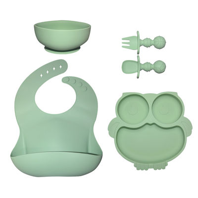 MHC-Babysilicone het Voeden Platen 6 PCs het Vaatwerkvoedsel Tray Dishes van de Reeksen Niet-toxisch Baby