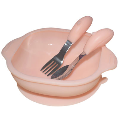 Van de de Zuigingskom van het baby de Zachte Silicone Lepel van de de Plaat Kleine Baby Verdeelde Plaat met Dekselreeks
