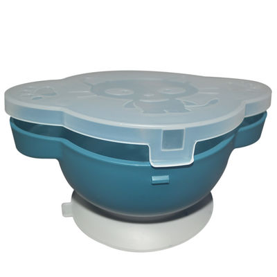 Opnieuw te gebruiken van de de Kom Kleine Zuiging van het Babysilicone Verdeelde de Plaatlepel Silicone met Dekselreeks