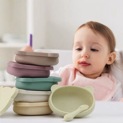 Het Silicone van de zuigingskom het Voeden Reeks Verdeelde van de de Koppeuter van de Zuigingsplaat de Werktuigenlepel