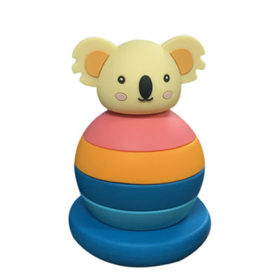 Aanpasbare educatieve siliconen stapelblokken Match stacks Game blokken Montessori speelgoed