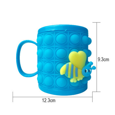 Aanpasbare babyvoeding Kinderen Drinkbeker Silicone Push Bubble Fidget Popper Pop met hoge temperatuur weerstand