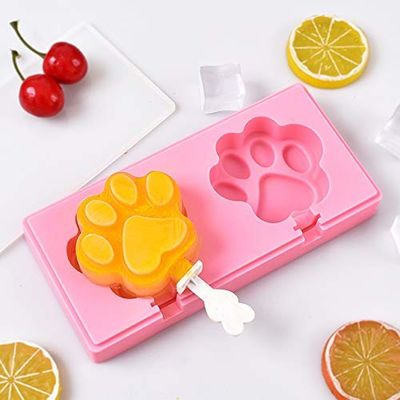 Kinderen Popsicle Maker Grote siliconen ijsvorm met stokken en poot vorm ontwerp