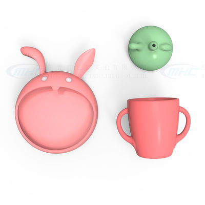 MHC Starter 6-12 maanden Konijn Baby Feeding Set Niet-silicone Bpa-vrij Niet-toxisch speelgoed