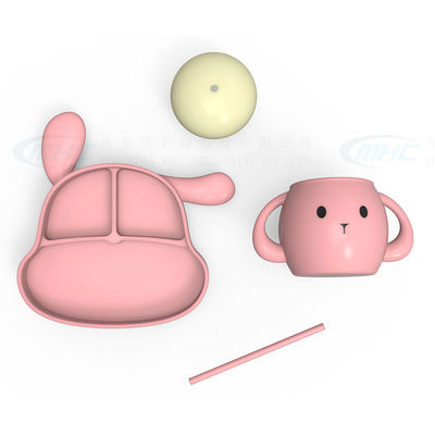 MHC Cartoon Animal Silicone Baby Feeding Set Plaat voor kinderen Reizen Verpleegkunde 500 stuks