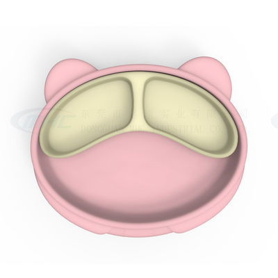 MHC Custom Animal Panda Baby Feeding Plate Bpa-vrij Niet-toxisch eten Zuigplaat Silicone