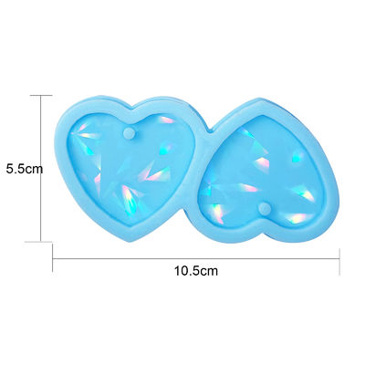 MHC Love Shape UV Silicone Epoxy Hars Vormen Juwelen Hart Hanger Perlen Holografische Ohrring Hars Vormen