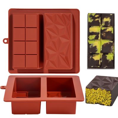 MHC Chocolate Molud Bar Dikke siliconen taartgereedschappen Chocolate Bar Moulds Diep