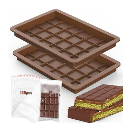 MHC Chocolate Moulds Silicone Geometrisch Vierkante Grote Deep Custom Dubai Chocolate Mould
