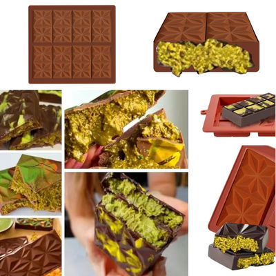 MHC Silicone Dubai Chocolate Mould Custom Deep Small Silicone Chocolate Mould Fabrikanten